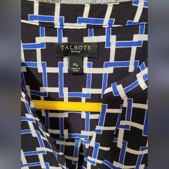 Talbots Petites Blue Shirt Medium - Picture 6 of 9